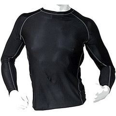 Men's Fitness Workout Base Layer Compression Shirt Long Sleeve - Black