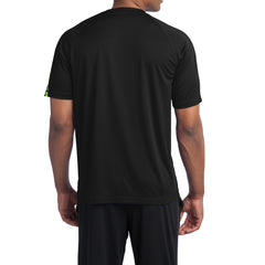 Men's Colorblock PosiCharge Competitor Tee - Black/ Lime Shock