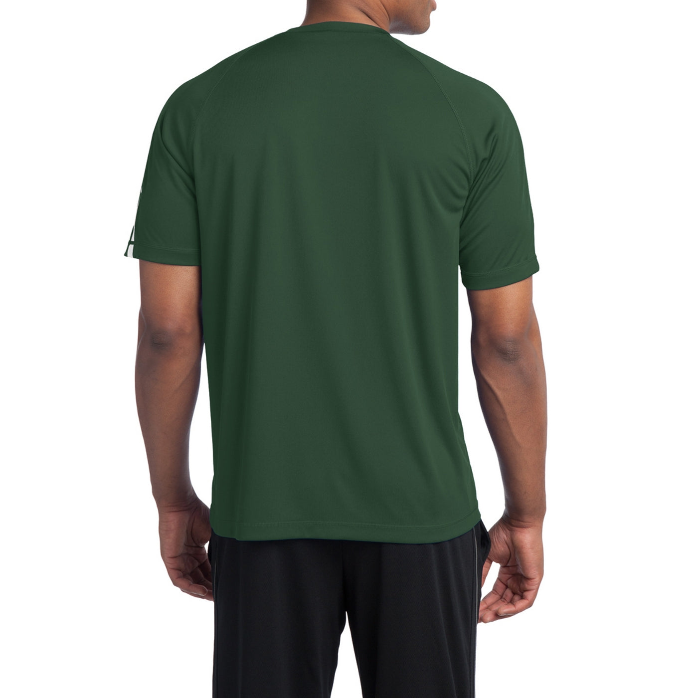 Men's Colorblock PosiCharge Competitor Tee - Forest Green/ White