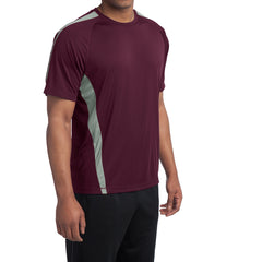 Men's Colorblock PosiCharge Competitor Tee - Maroon/ Silver