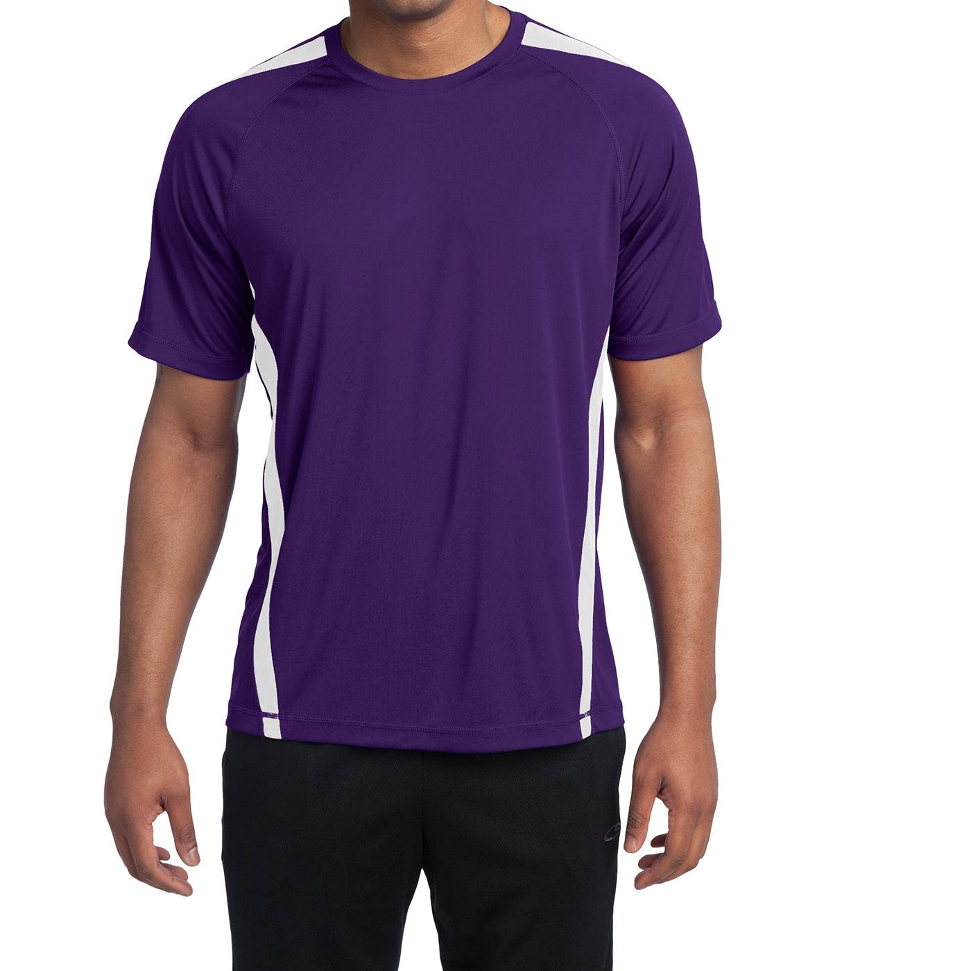 Men's Colorblock PosiCharge Competitor Tee - Purple/ White