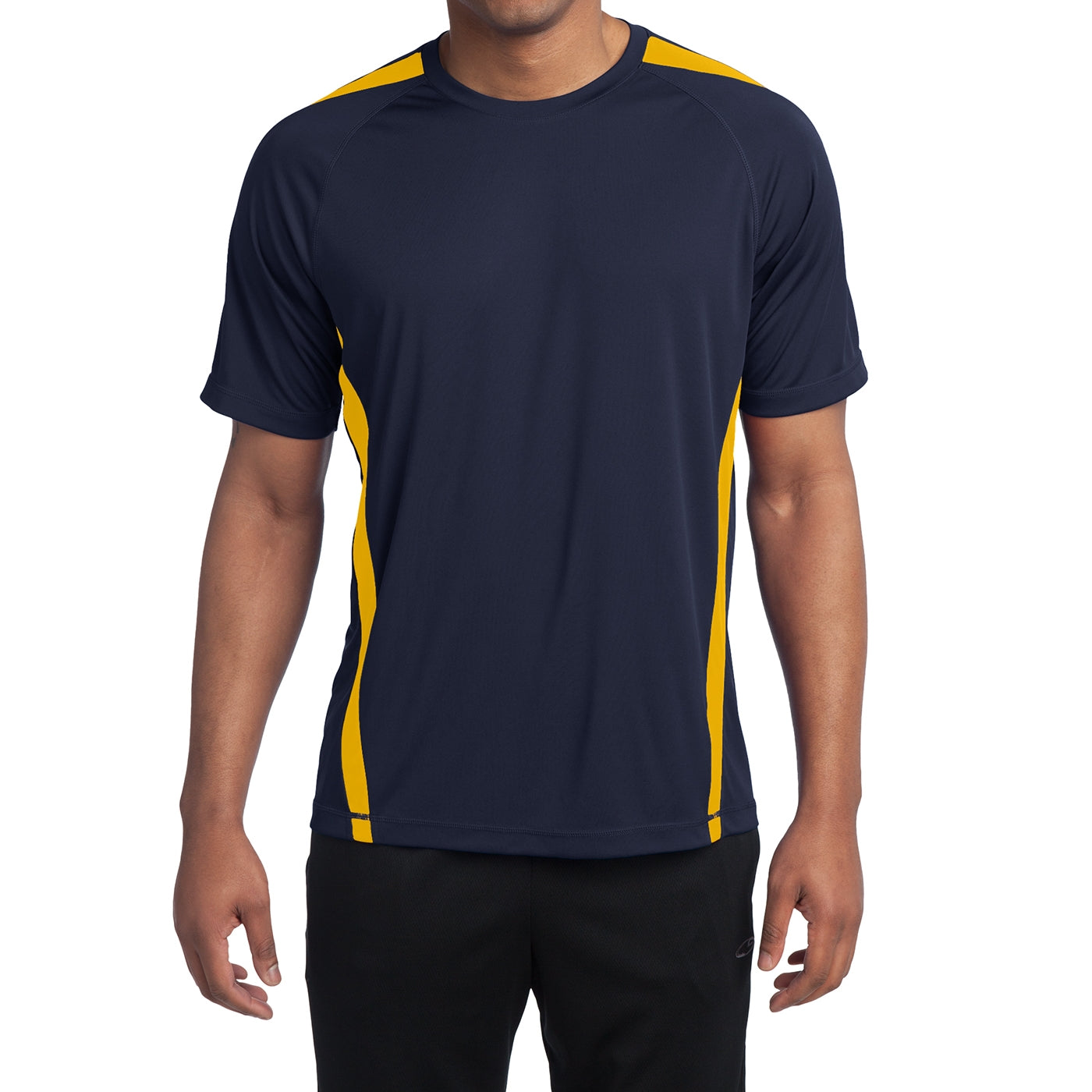 Men's Colorblock PosiCharge Competitor Tee - True Navy/ Gold