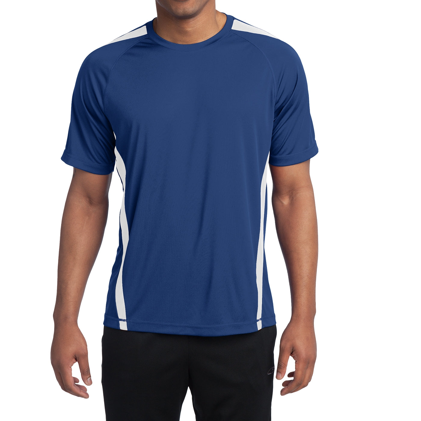 Colorblock PosiCharge Competitor Tee - True Royal/ White