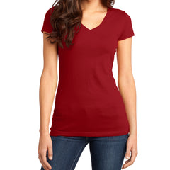 Women's Juniors Very Important Tee V-Neck - Classic Red