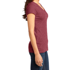 Women's Juniors Very Important Tee V-Neck - Heathered Red