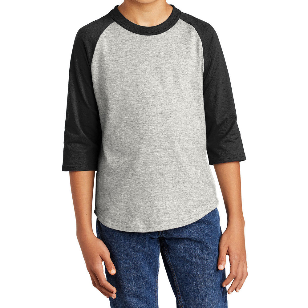 Sport Tek T200 Colorblock Raglan Jersey - White/Black - L