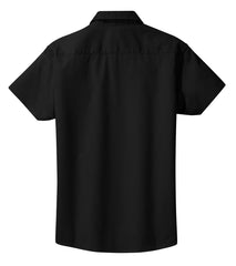 Mafoose Women's Comfortable Short Sleeve Easy Care Shirt Black/Light Stone-Back