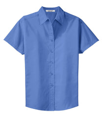 Mafoose Women's Comfortable Short Sleeve Easy Care Shirt Ultramarine Blue-Front