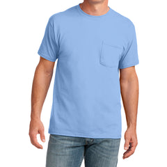 Men's Core Cotton Pocket Tee - Light Blue - Front