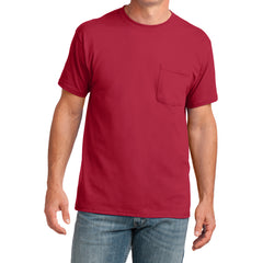 Men's Core Cotton Pocket Tee - Red - Front