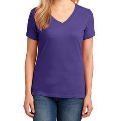 Women's Core Cotton V-Neck Tee - Purple - Front