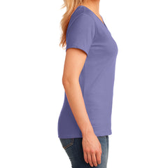 Women's Core Cotton V-Neck Tee - Violet - Side