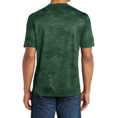 Moisture Wicking CamoHex Tee Shirt Forest Green Back
