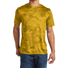 Moisture Wicking CamoHex Tee Shirt Gold Front