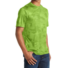 Moisture Wicking CamoHex Tee Shirt Lime Shock Side