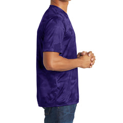 Moisture Wicking CamoHex Tee Shirt Purple Side