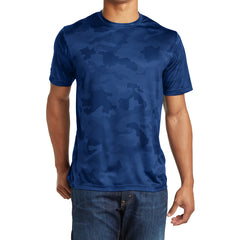 Moisture Wicking CamoHex Tee Shirt True Royal Front