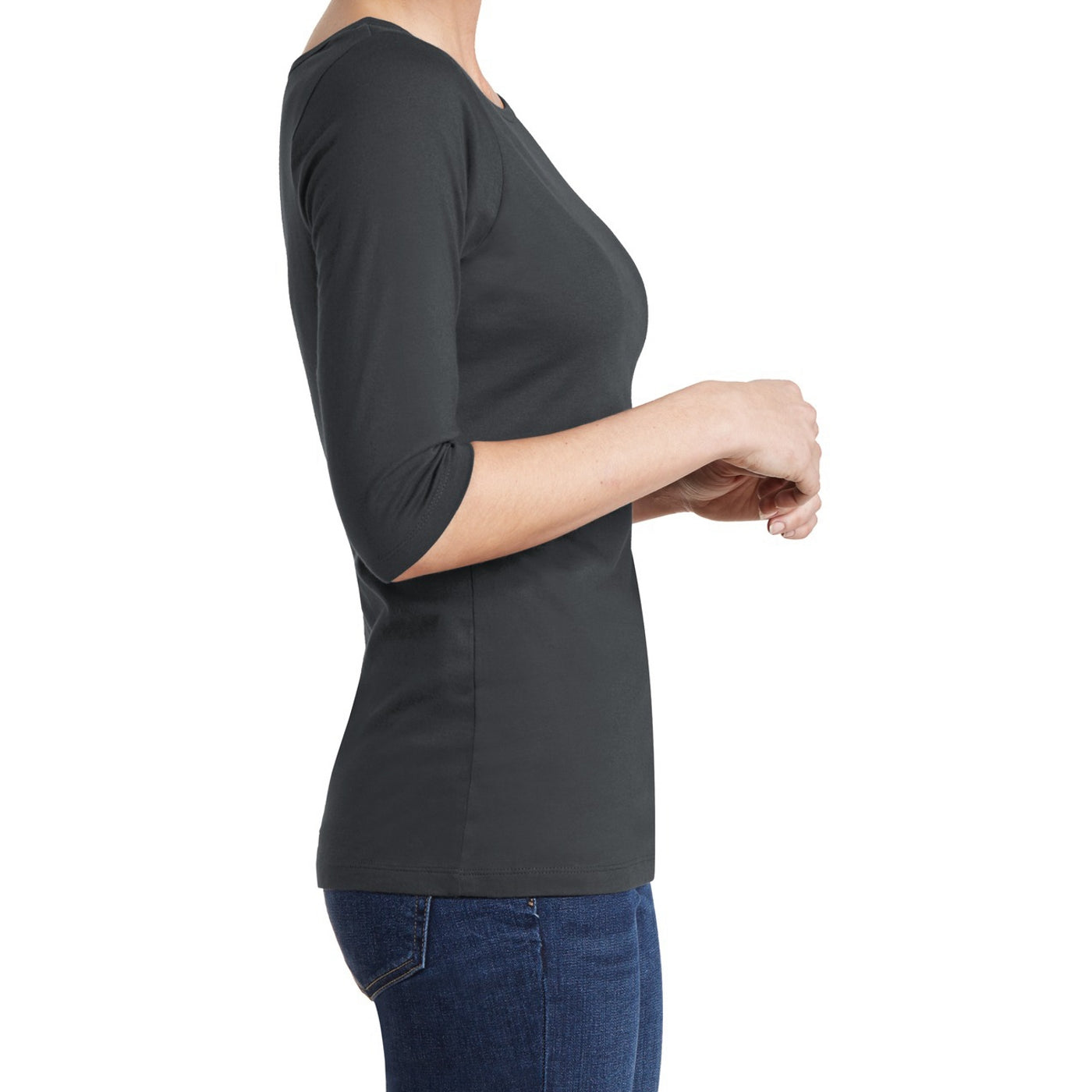 Women's Perfect Weight 3/4-Sleeve Tee - Charcoal