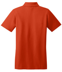 Mafoose Women's Stain Resistant Polo Shirt Autumn Orange-Back