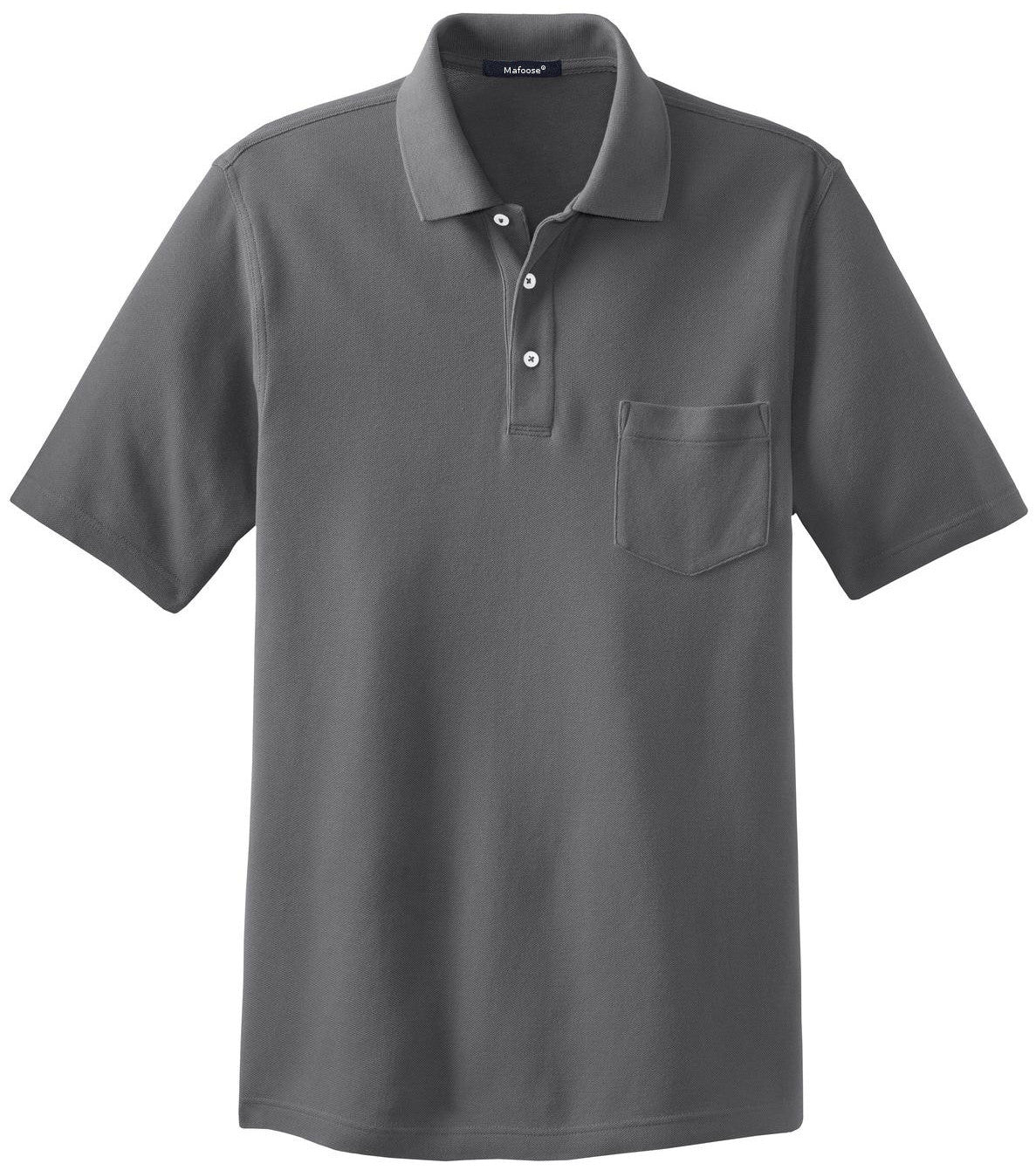 Mafoose Men's EZCotton Pique Pocket Polo Shirt Iron Grey-Front