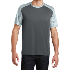 Men's CamoHex Colorblock Tee Shirt Iron Grey/ White Front