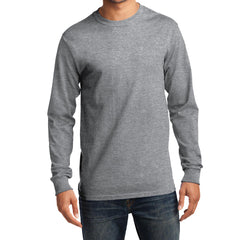 Men's Long Sleeve Essential Tee - Athletic Heather - Front