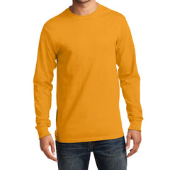 Men's Long Sleeve Essential Tee - Gold - Front