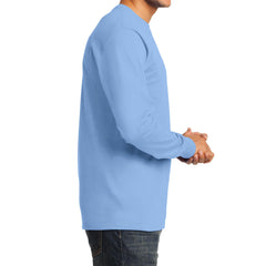 Men's Long Sleeve Essential Tee - Light Blue - Side