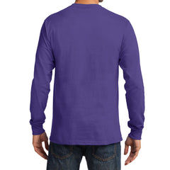 Men's Long Sleeve Essential Tee - Purple - Back