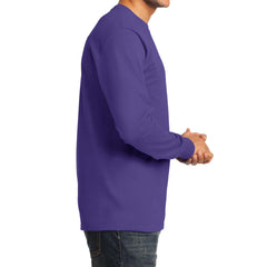 Men's Long Sleeve Essential Tee - Purple - Side