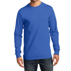 Men's Long Sleeve Essential Tee - Royal - Front