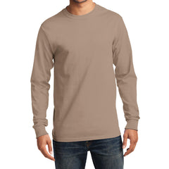 Men's Long Sleeve Essential Tee - Sand - Front