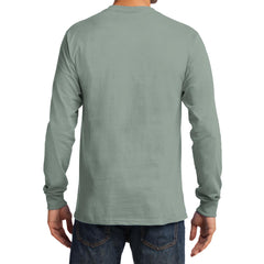 Men's Long Sleeve Essential Tee - Stonewashed Green - Back