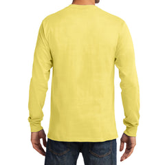 Men's Long Sleeve Essential Tee - Yellow - Back