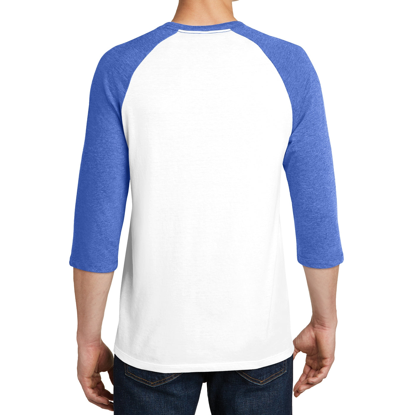 Men's Young  Very Important Tee 3/4-Sleeve Raglan - Royal Frost/ White