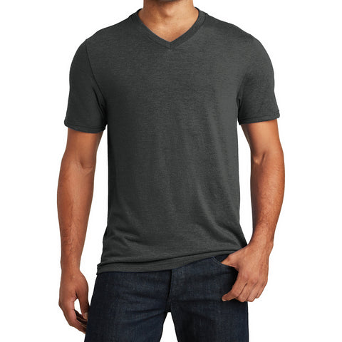 Mens Perfect Tri V-Neck Tee - Black Frost - Front