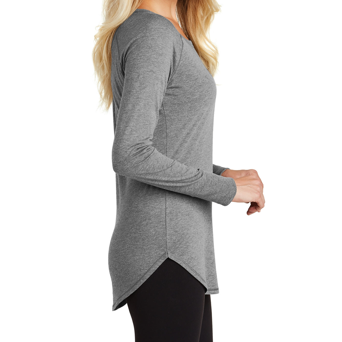 Women's Perfect Tri Long Sleeve Tunic - Grey Frost