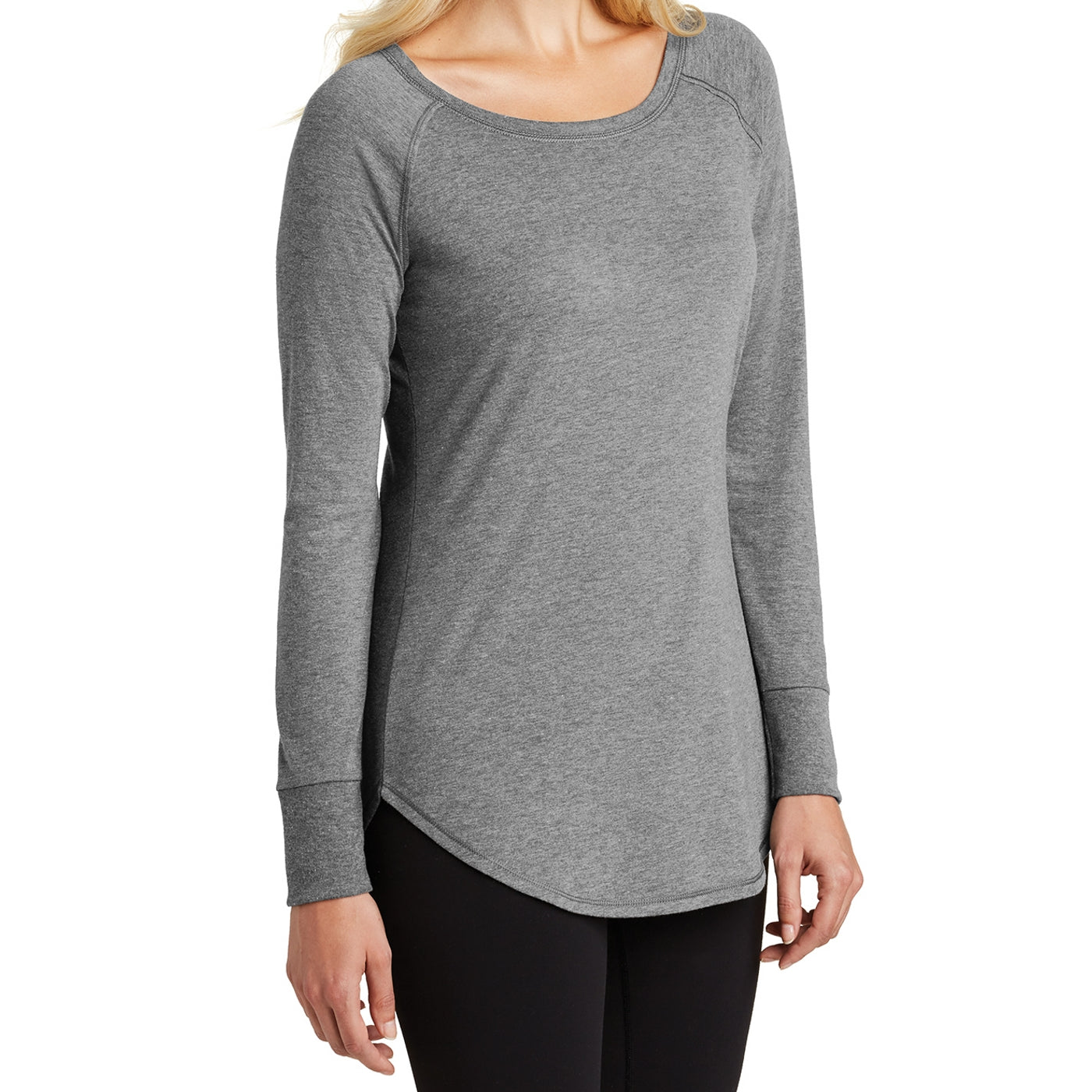 Women's Perfect Tri Long Sleeve Tunic - Grey Frost