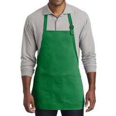 Men's Medium-Length Two-Pocket Bib Apron