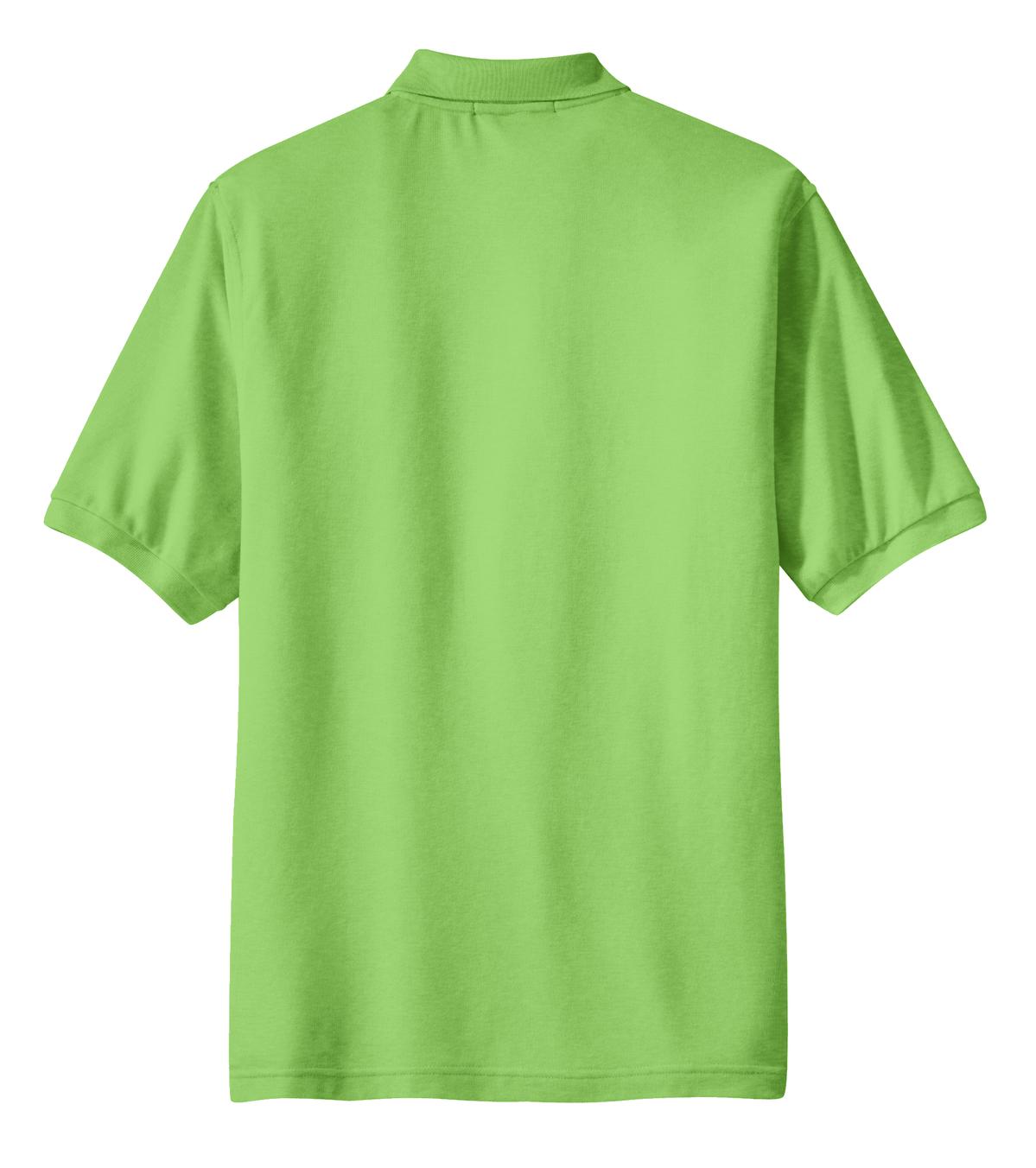 Mafoose Men's Silk Touch Polo with Pocket Lime-Back