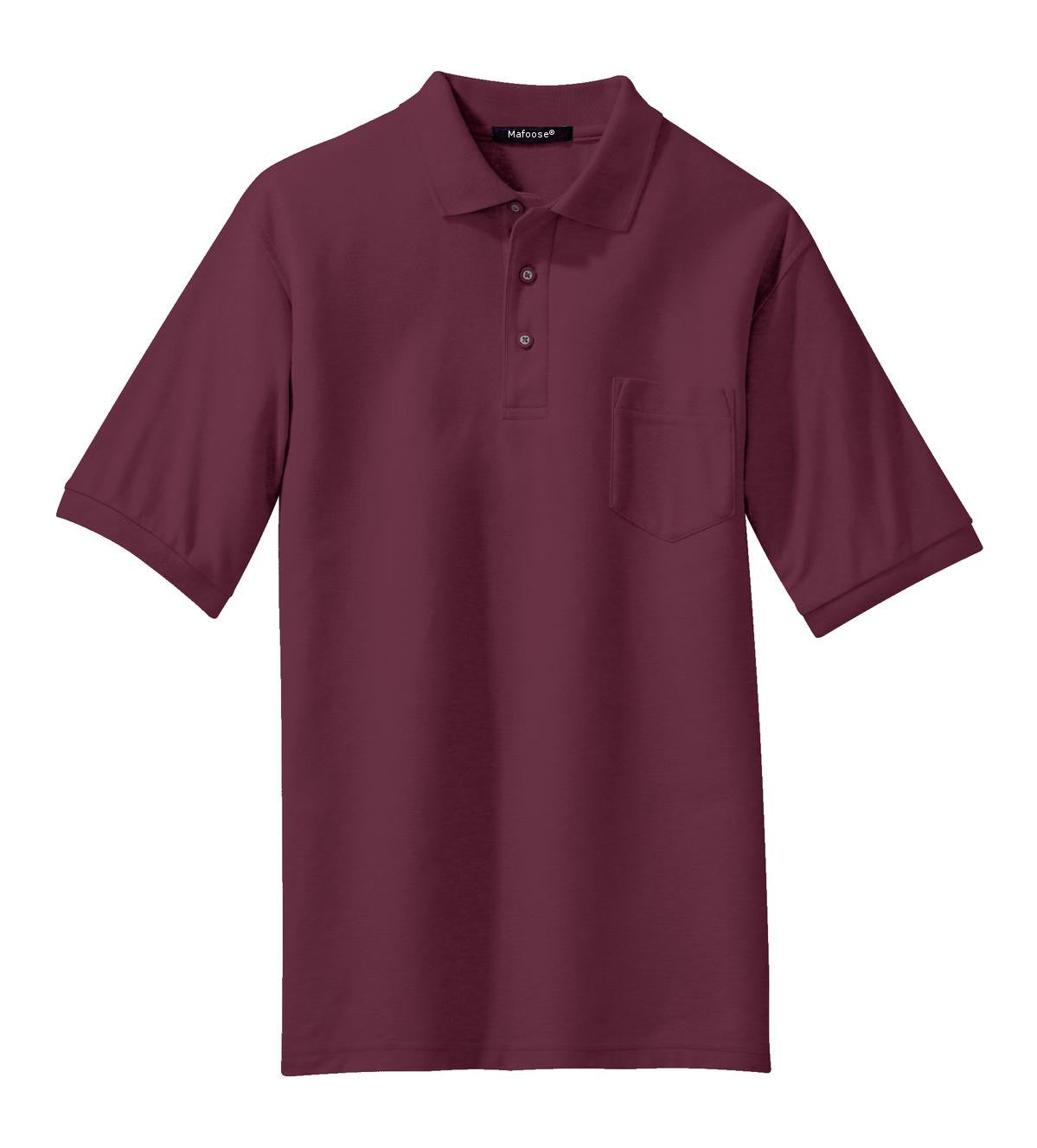 Mafoose Men's Silk Touch Polo with Pocket Burgundy-Front