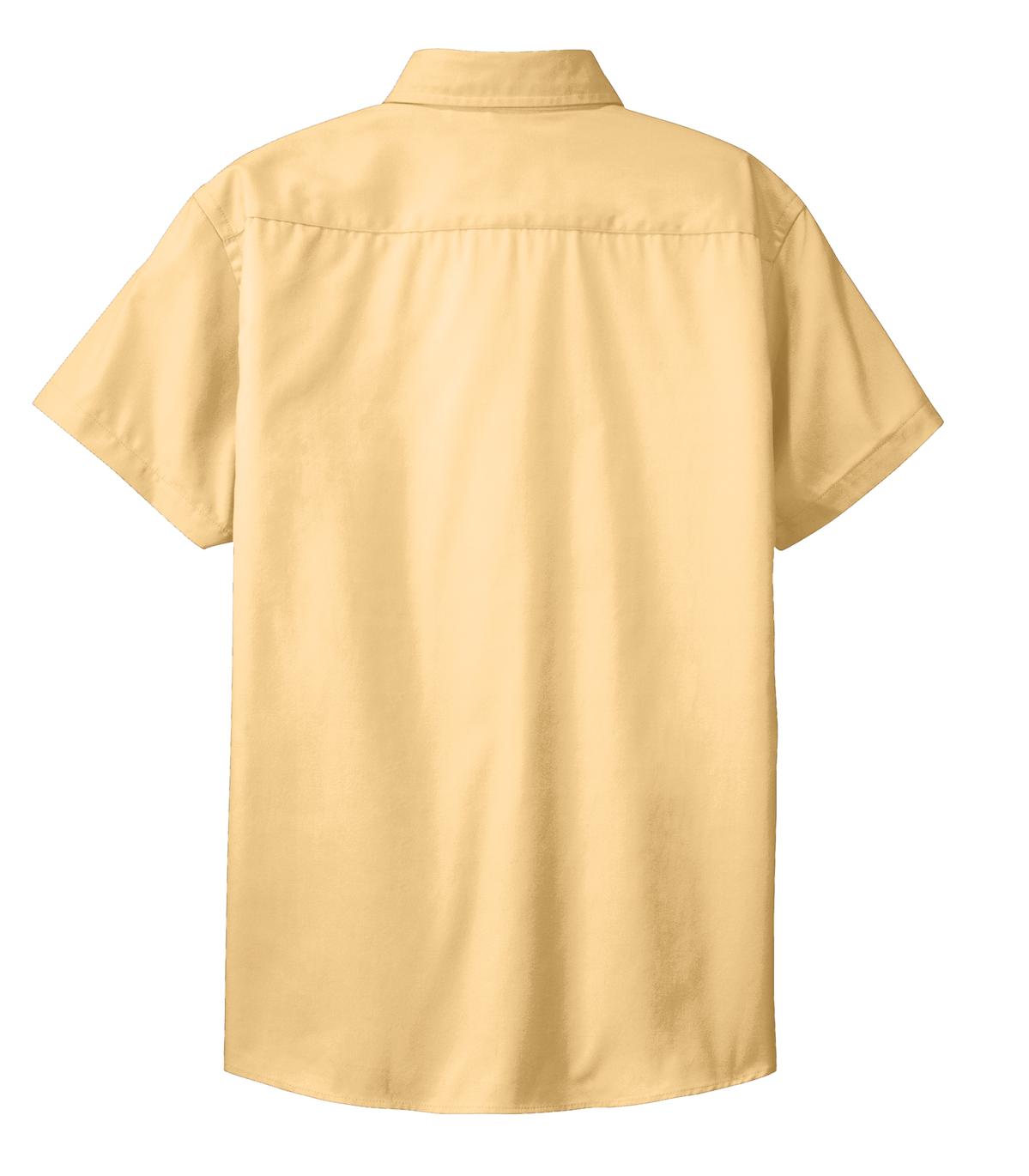Mafoose Women's Comfortable Short Sleeve Easy Care Shirt Yellow-Back
