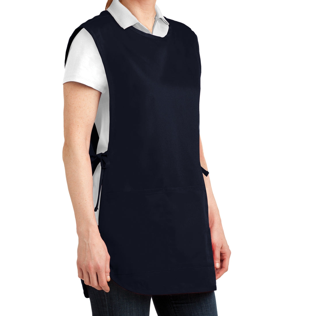 Easy Care Cobbler Apron with Stain Release - Navy