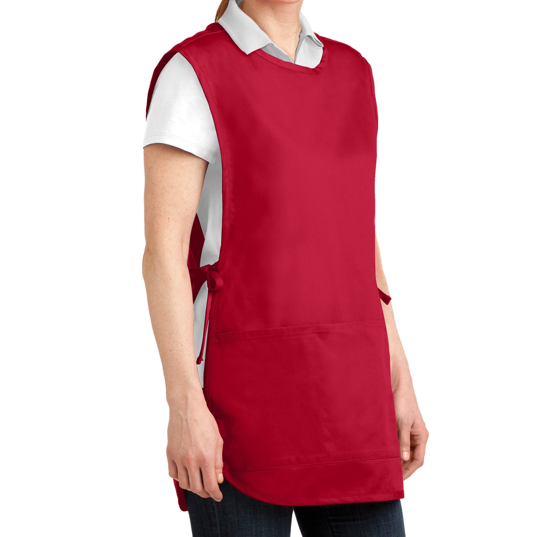 Easy Care Cobbler Apron with Stain Release - Red