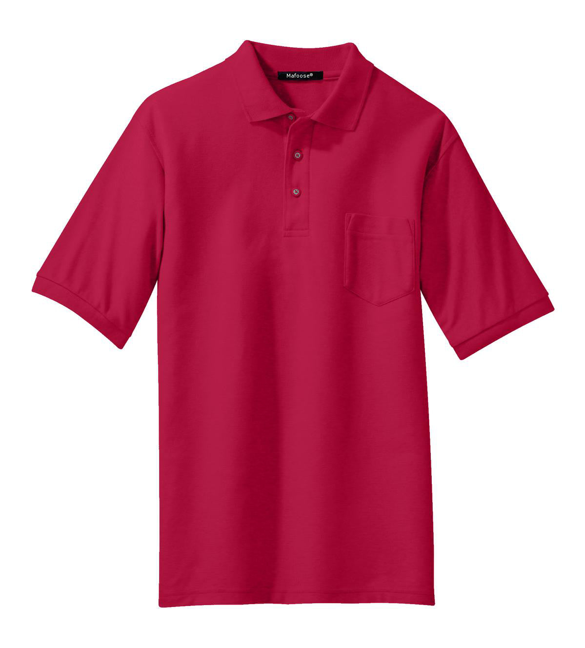 Mafoose Men's Silk Touch Polo with Pocket Red-Front