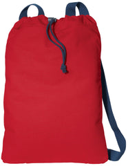 Mafoose Soft Cotton Drawcord Toggle Cinch Pack Chili Red/Navy