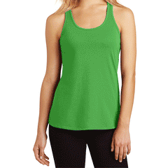 Womens Solid Gathered Racerback Tank