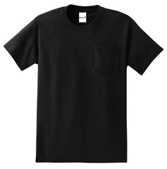 Men's Essential T Shirt with Pocket Jet Black