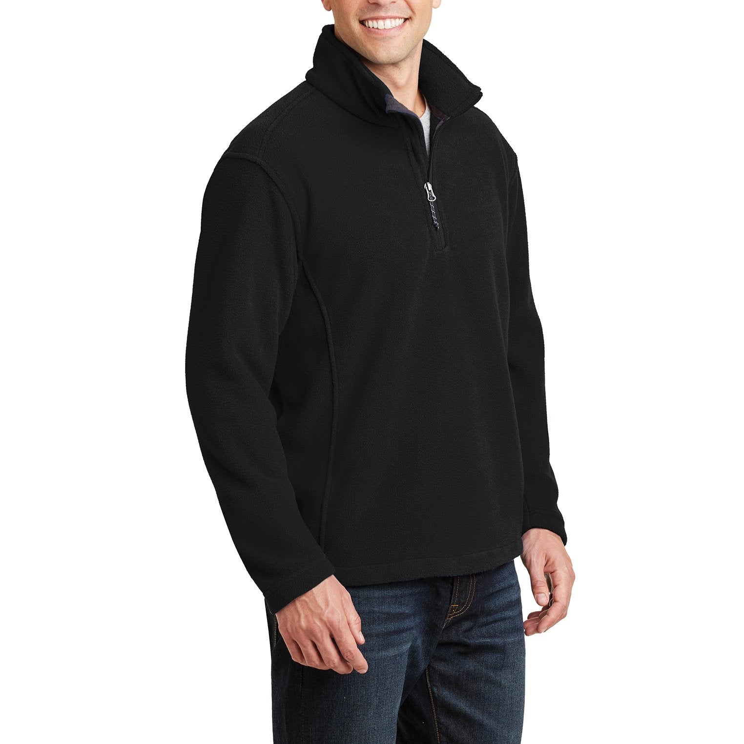 Men's Long Sleeve Value Fleece 1/4-Zip Pullover Black
