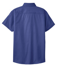 Mafoose Women's Comfortable Short Sleeve Easy Care Shirt Mediterranean Blue-Back